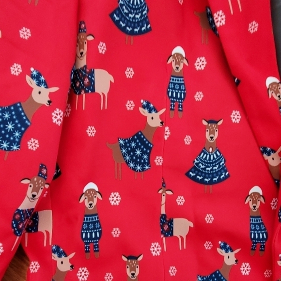 New Suslo Couture novelty Christmas jacket Llamas Ugly Sweater So Fun!! S 38 - Picture 4 of 5